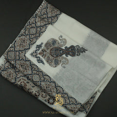 PREMIUM WHITE AUTHENTIC OMANI MASSAR SCARF OM100