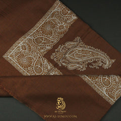 PREMIUM BROWN AUTHENTIC OMANI MASSAR SCARF OM103
