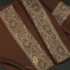 PREMIUM BROWN AUTHENTIC OMANI MASSAR SCARF OM103