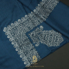 PREMIUM BLUE AUTHENTIC OMANI MASSAR SCARF OM105
