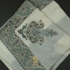 PREMIUM WHITE AUTHENTIC OMANI MASSAR SCARF OM108