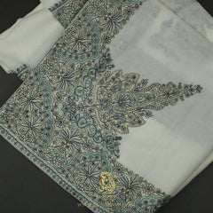 PREMIUM WHITE AUTHENTIC OMANI MASSAR SCARF OM108