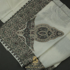 PREMIUM WHITE AUTHENTIC OMANI MASSAR SCARF OM110