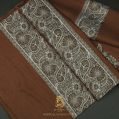 PREMIUM BROWN AUTHENTIC OMANI MASSAR SCARF OM97