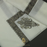 PREMIUM WHITE AUTHENTIC YEMENI SHEMAGH SCARF WH171