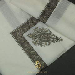 PREMIUM WHITE AUTHENTIC YEMENI SHEMAGH SCARF WH171