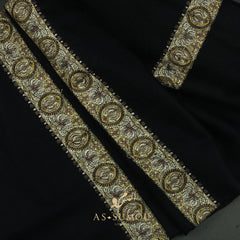 PREMIUM BLACK AUTHENTIC YEMENI SHEMAGH SCARF BL90
