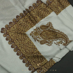 PREMIUM OFF-WHITE AUTHENTIC OMANI MASSAR SCARF OM72