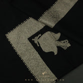 PREMIUM BLACK AUTHENTIC YEMENI SHEMAGH SCARF BL70