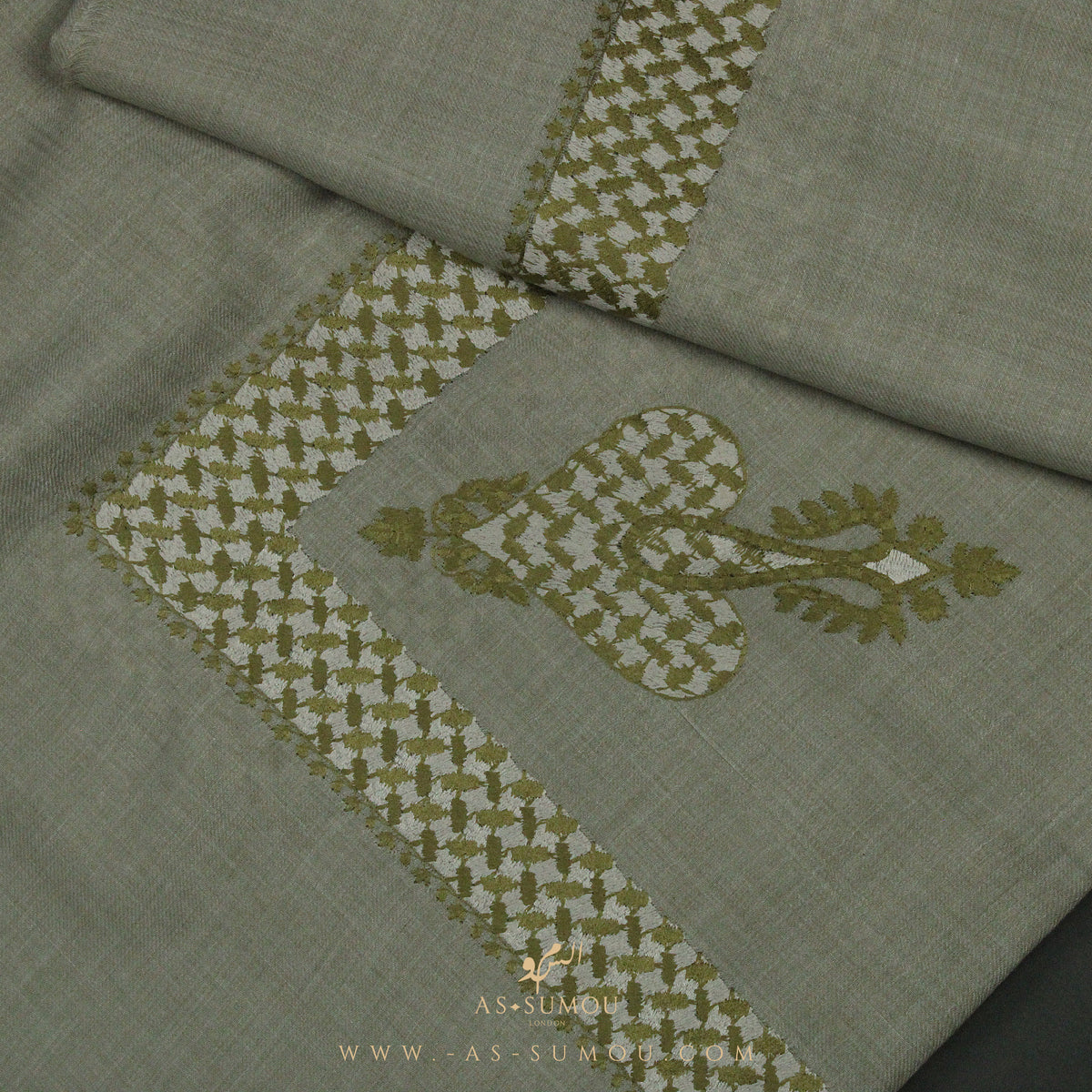 PREMIUM OLIVE KEFFIYEH INSPIRED SHEMAGH SCARF VW21