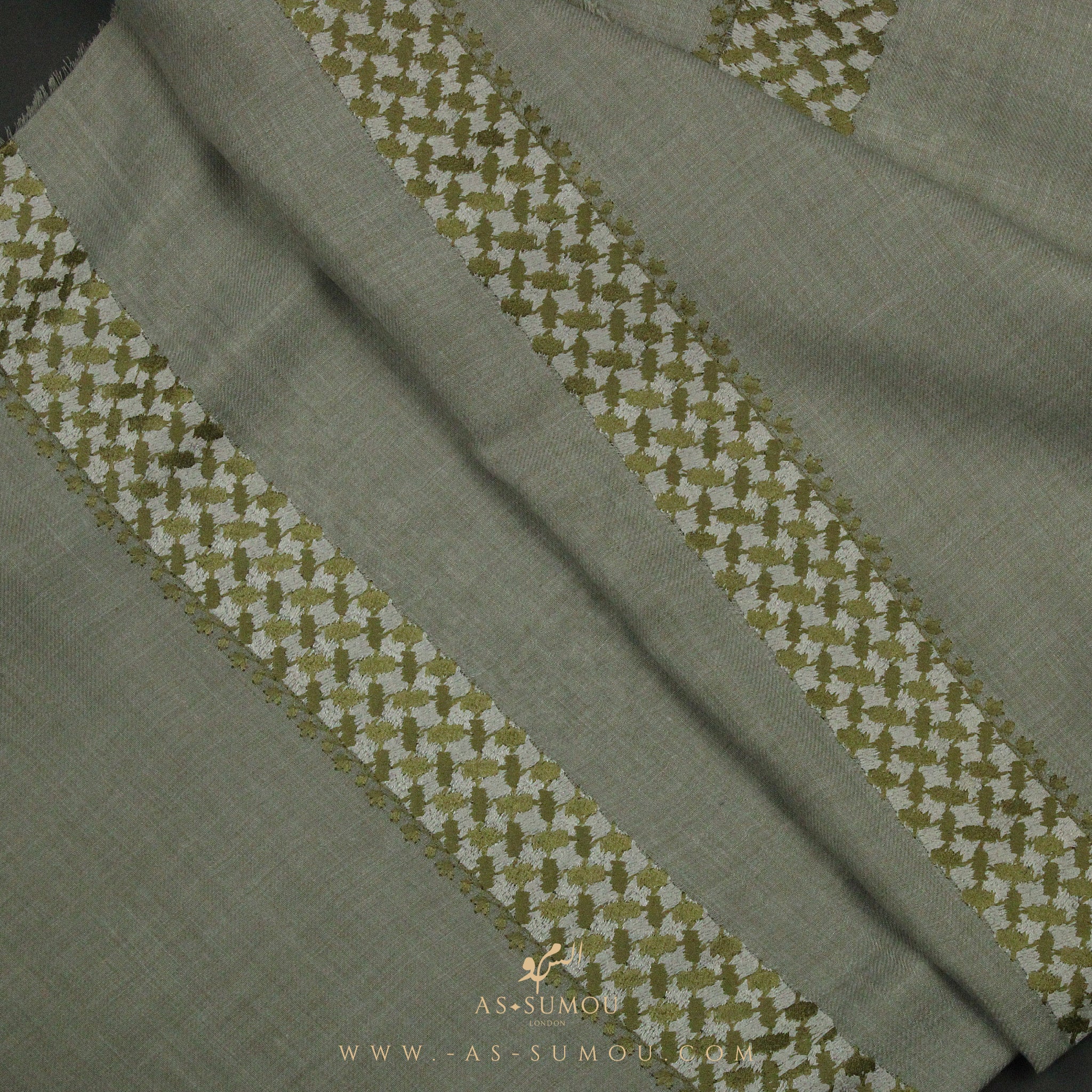 PREMIUM OLIVE KEFFIYEH INSPIRED SHEMAGH SCARF VW21