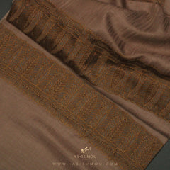 PREMIUM BROWN ELEGANT QATARI SHEMAGH SCARF QR5