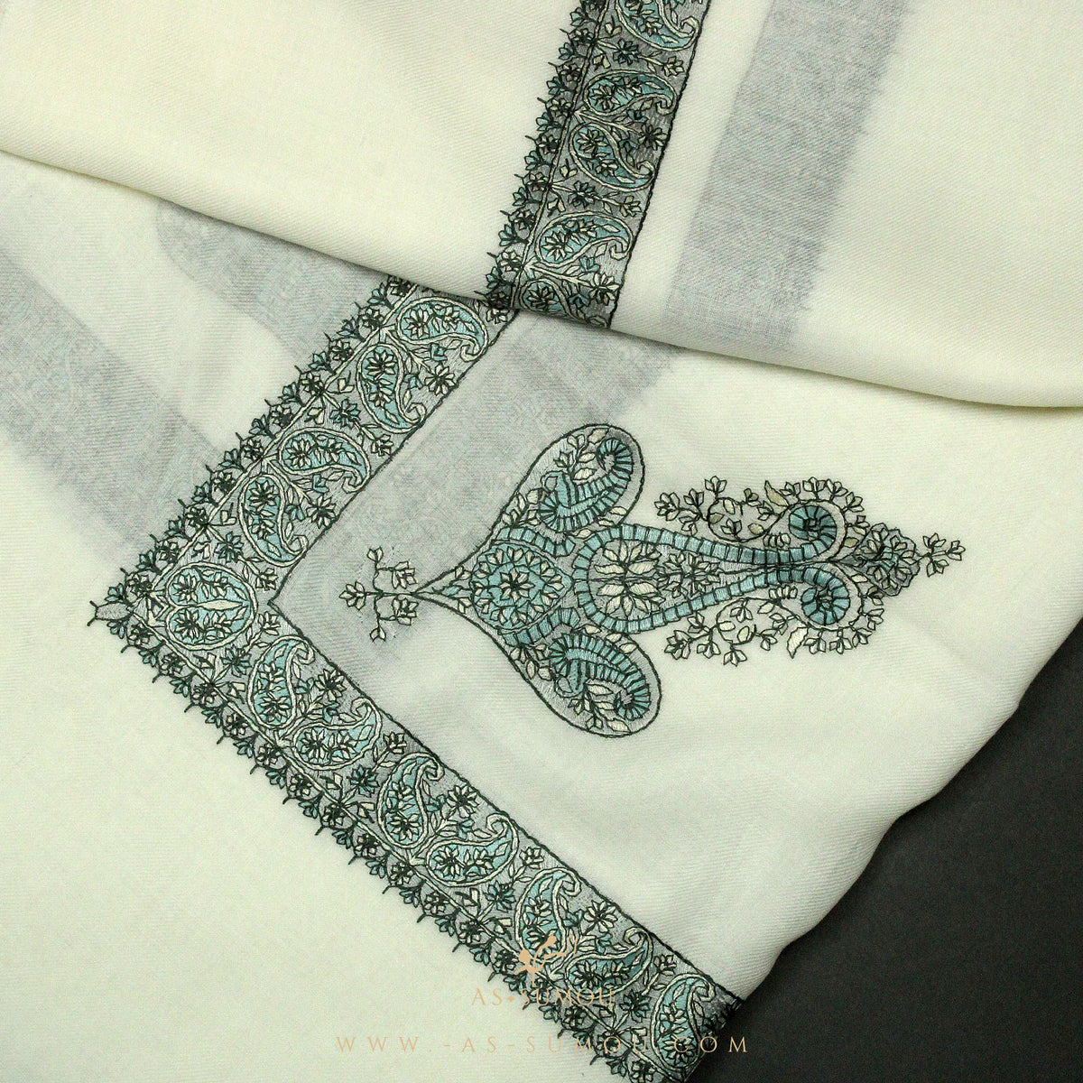 PREMIUM WHITE AUTHENTIC YEMENI SHEMAGH SCARF WH68