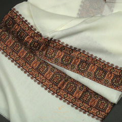 PREMIUM WHITE AUTHENTIC YEMENI SHEMAGH SCARF WH100