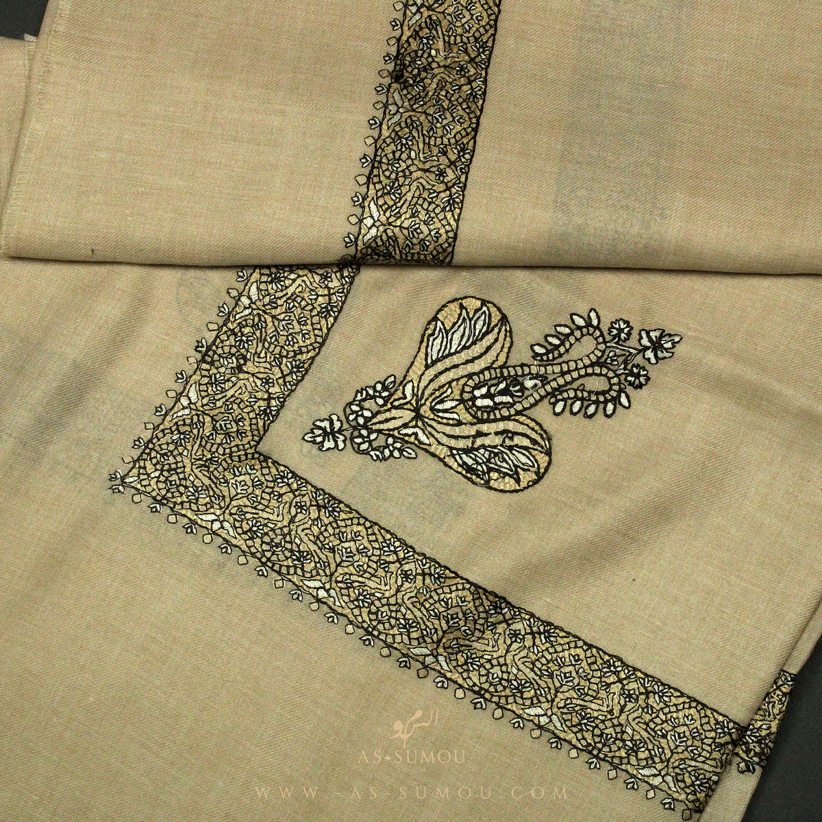PREMIUM BROWN AUTHENTIC YEMENI SHEMAGH SCARF SE56