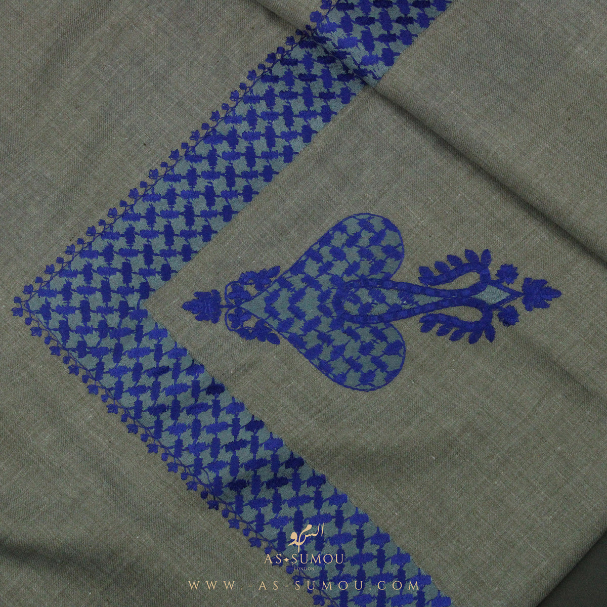 PREMIUM GREY KEFFIYEH INSPIRED SHEMAGH SCARF VW5