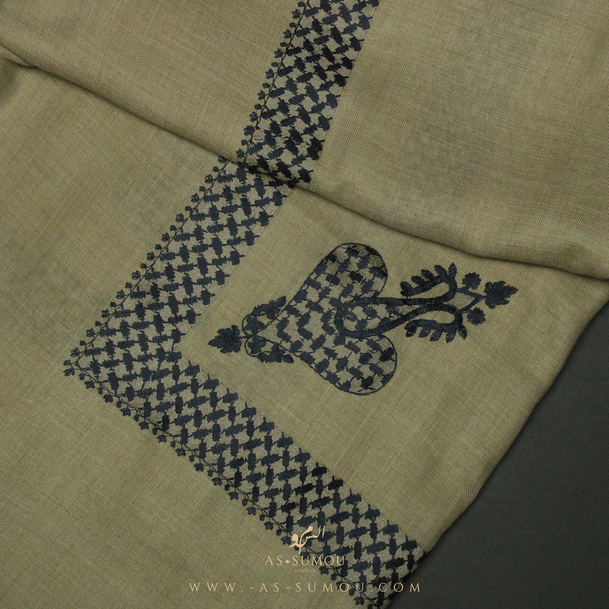 PREMIUM KHAKI KEFFIYEH INSPIRED SHEMAGH SCARF VW14