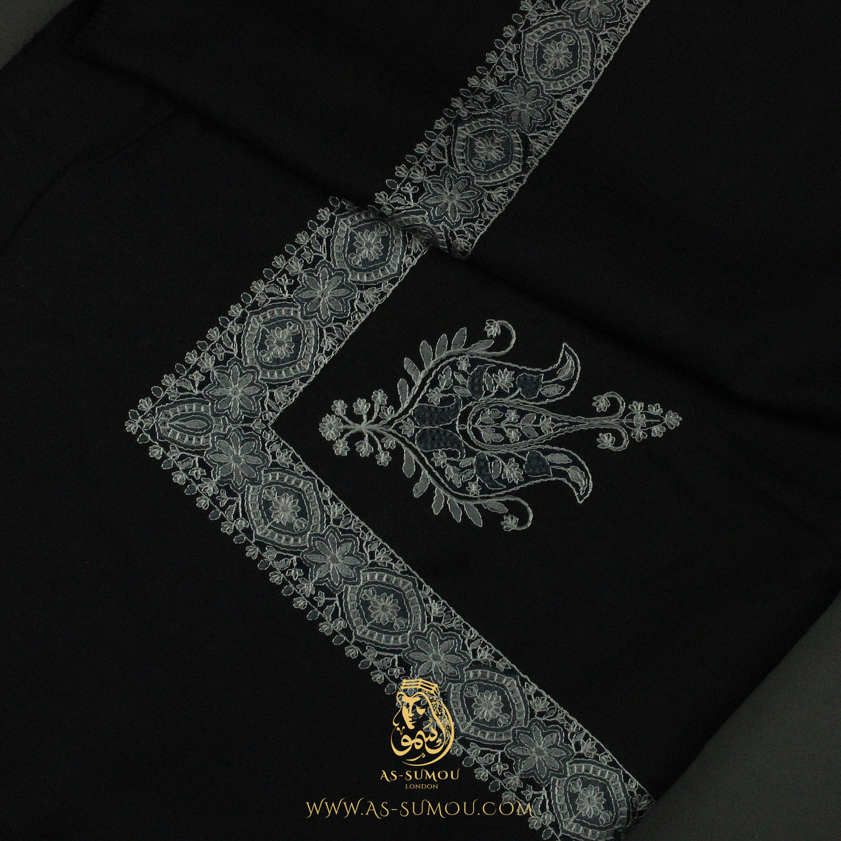 PREMIUM BLACK AUTHENTIC YEMENI SHEMAGH SCARF BL103