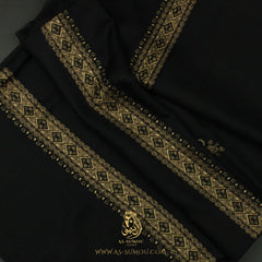 PREMIUM BLACK AUTHENTIC YEMENI SHEMAGH SCARF BL102