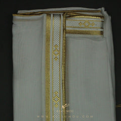 PREMIUM RARE WHITE UNIQUE KHALEEJI BISHT BS14