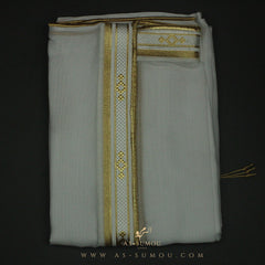 PREMIUM RARE WHITE UNIQUE KHALEEJI BISHT BS14