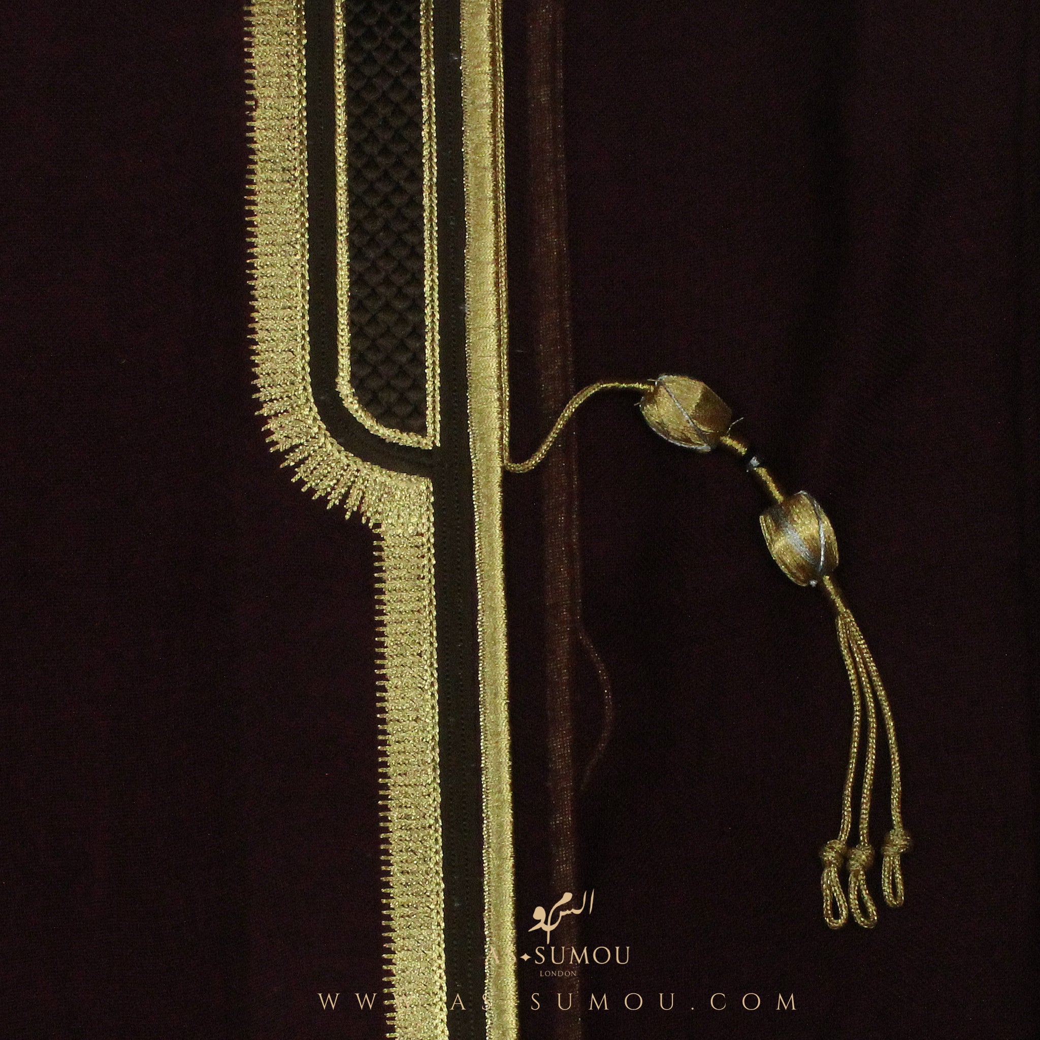 PREMIUM RARE MAROON ELEGANT KHALEEJI BISHT BS18