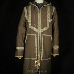 RARE MUTED OLIVE HOODED FARWA COAT FR14