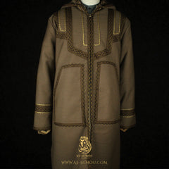 RARE WARM TAUPE HOODED FARWA COAT FR15