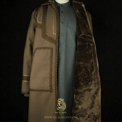 RARE WARM TAUPE HOODED FARWA COAT FR15
