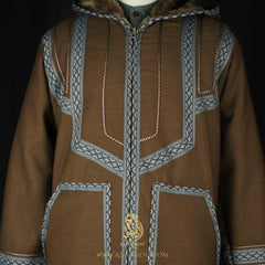 RARE CAMEL BROWN HOODED FARWA COAT FR13