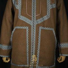 RARE CAMEL BROWN HOODED FARWA COAT FR13