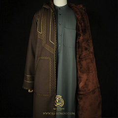 RARE DEEP BROWN HOODED FARWA COAT FR12