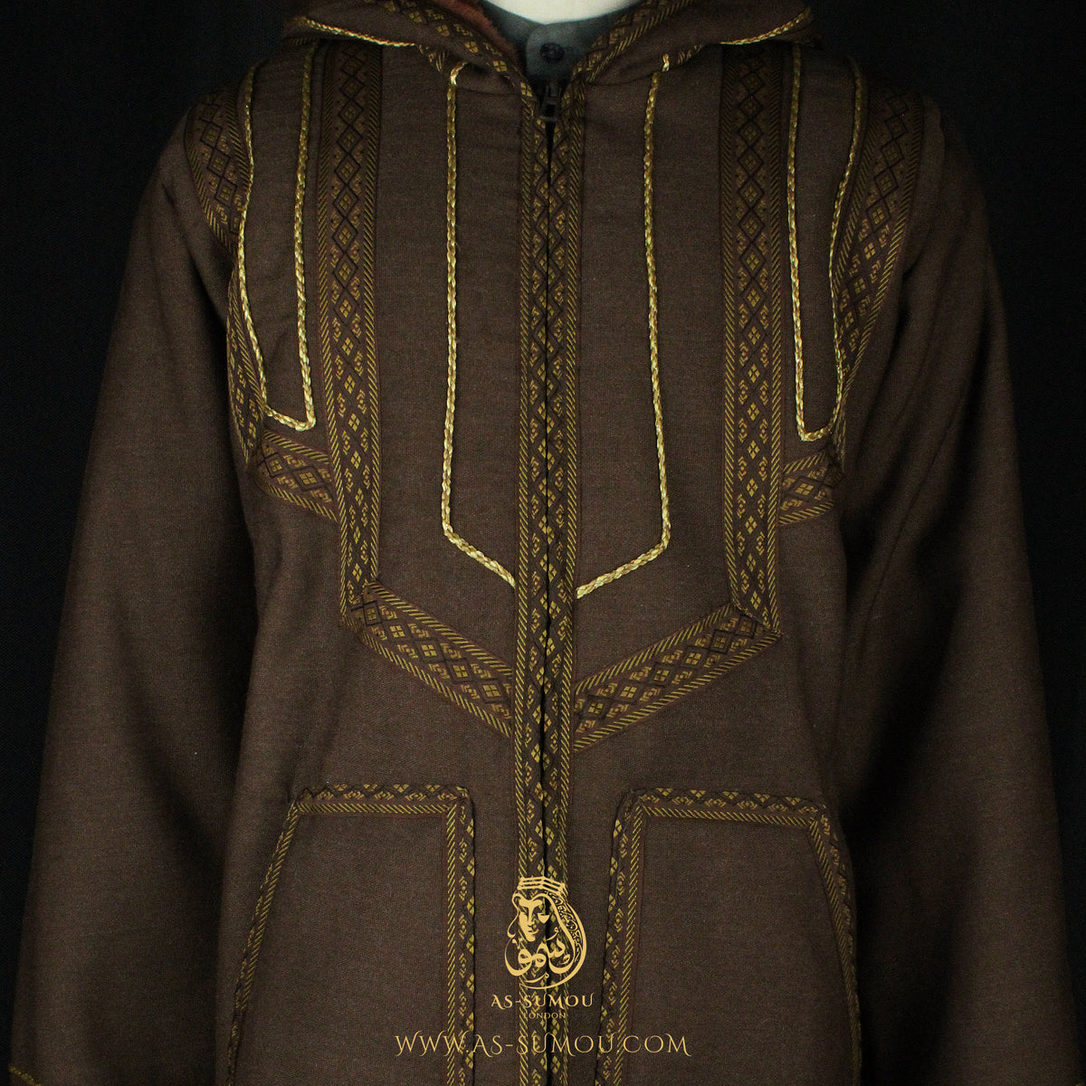 RARE DEEP BROWN HOODED FARWA COAT FR12