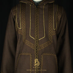RARE DEEP BROWN HOODED FARWA COAT FR12