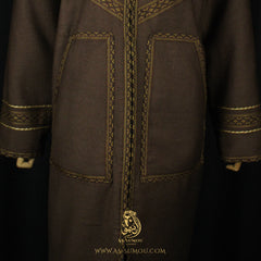 RARE DEEP BROWN HOODED FARWA COAT FR12