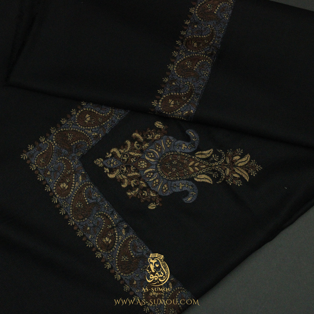 PREMIUM BLACK AUTHENTIC YEMENI SHEMAGH SCARF BL172