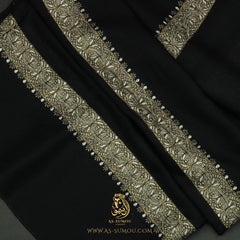PREMIUM BLACK AUTHENTIC YEMENI SHEMAGH SCARF BL174