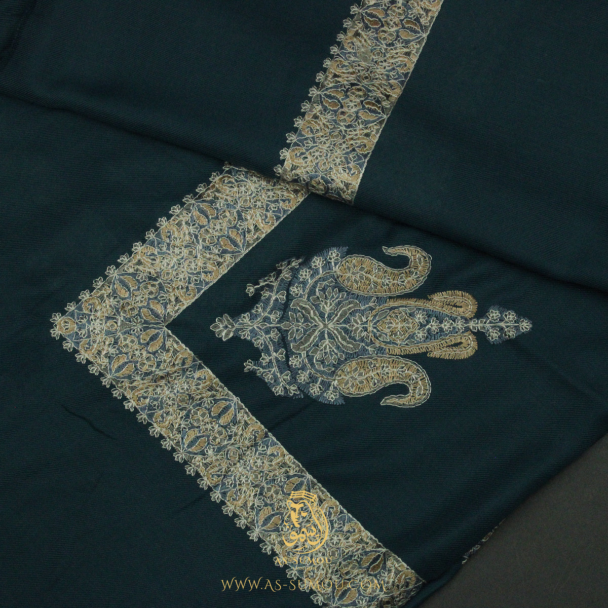 PREMIUM TEAL AUTHENTIC YEMENI SHEMAGH SCARF SE262