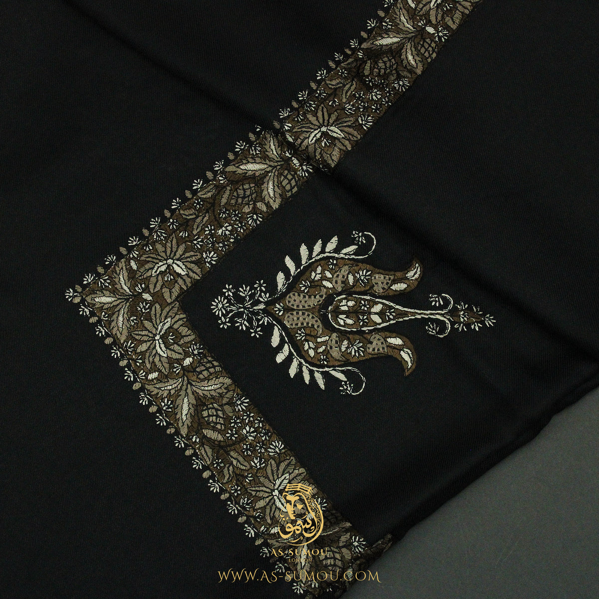 PREMIUM BLACK AUTHENTIC YEMENI SHEMAGH SCARF BL171