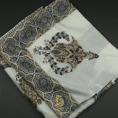 PREMIUM WHITE AUTHENTIC OMANI MASSAR SCARF OM153