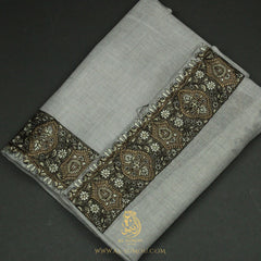 PREMIUM GREY AUTHENTIC OMANI MASSAR SCARF OM156