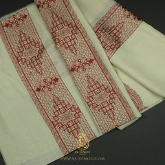 PREMIUM CREAM AUTHENTIC OMANI MASSAR SCARF OM120
