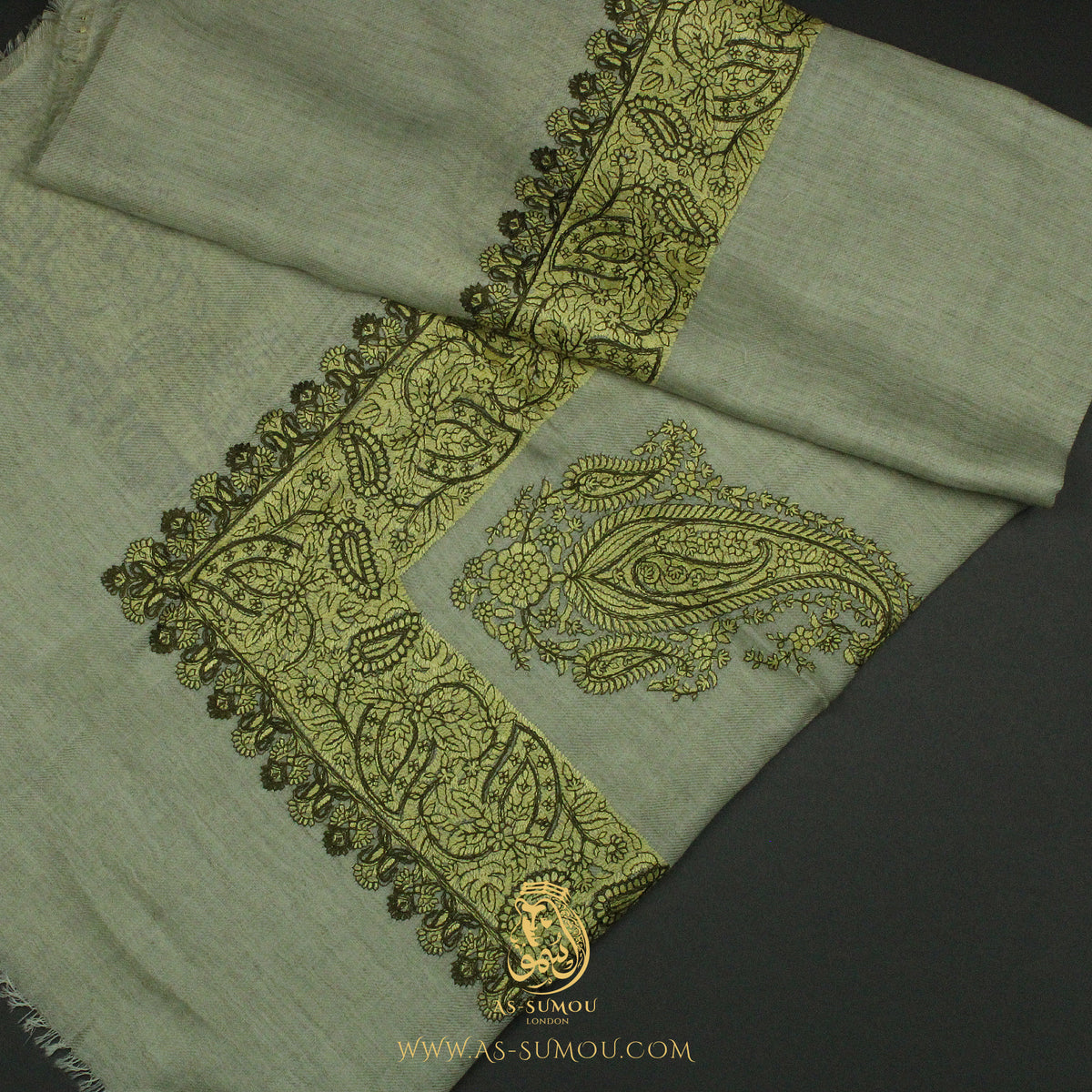 PREMIUM PISTACHIO AUTHENTIC OMANI MASSAR SCARF OM121