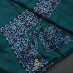 Premium Teal Authentic Omani Massar Scarf OM159