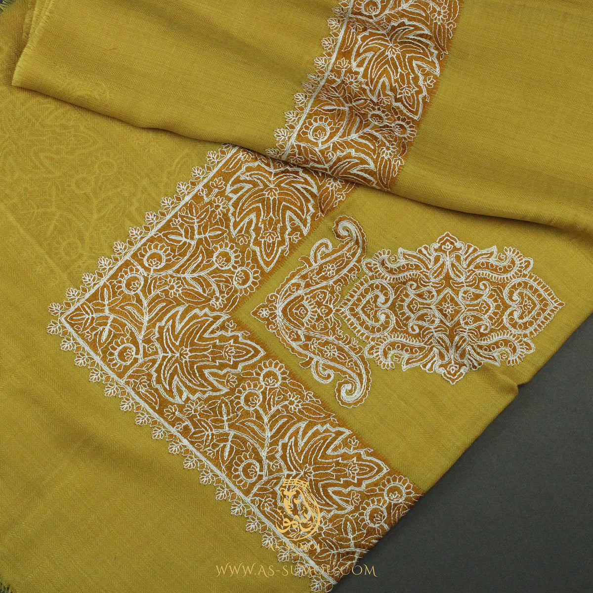 PREMIUM MUSTARD AUTHENTIC OMANI MASSAR SCARF OM94