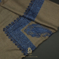 PREMIUM BROWN AUTHENTIC OMANI MASSAR SCARF OM123