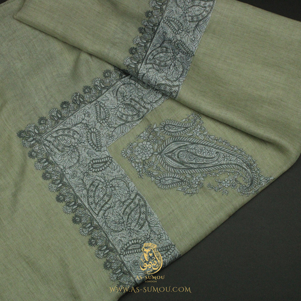PREMIUM PISTACHIO AUTHENTIC OMANI MASSAR SCARF OM125