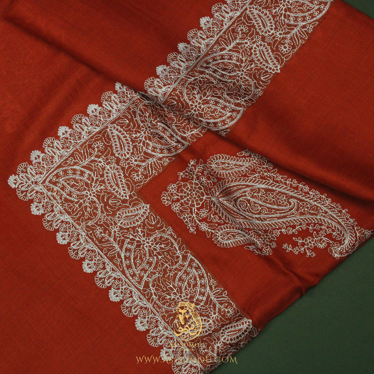 PREMIUM ORANGE AUTHENTIC OMANI MASSAR SCARF OM114