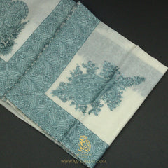 PREMIUM WHITE AUTHENTIC YEMENI SHEMAGH SCARF WH202