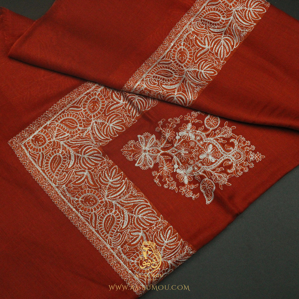 PREMIUM ORANGE AUTHENTIC OMANI MASSAR SCARF OM139
